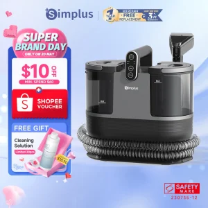 Simplus Spot & Fabric Cleaner | 40℃/60℃ Hot Water | 1.5L Tank | 16,000Pa BYJH001