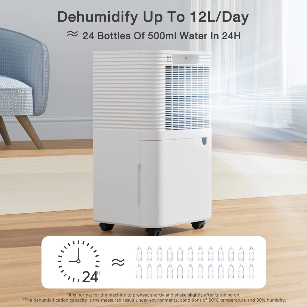 Simplus Dehumidifier | 12L/Day | 2L Water Tank | 3 Modes | Clothes Drying | Touch Operation | LiteDry C6 CUSH006 - Image 5