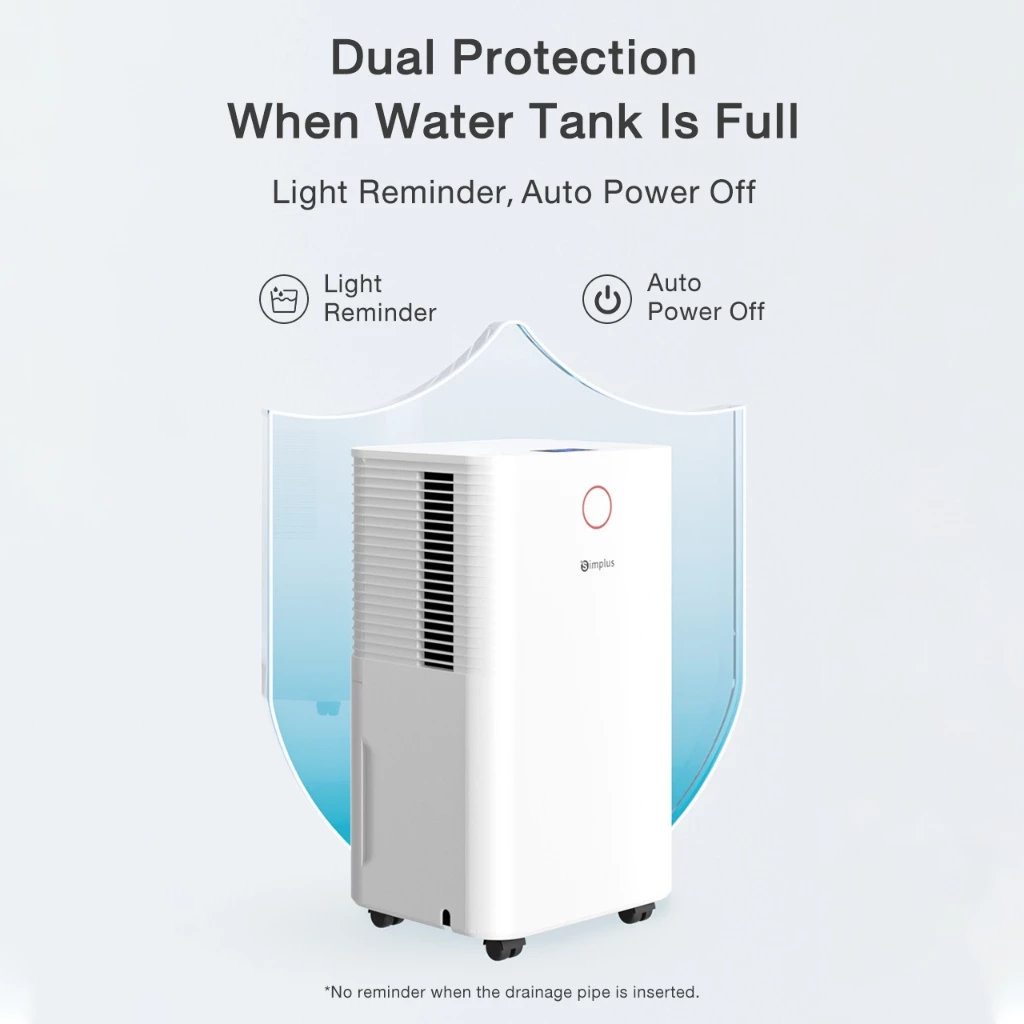 Simplus Dehumidifier | 12L/Day | 2L Water Tank | 3 Modes | Clothes Drying | Touch Operation | LiteDry C6 CUSH006 - Image 6