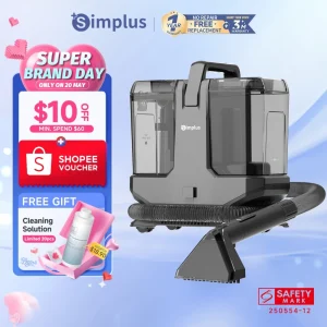 Simplus Spot & Fabric Cleaner | 110°C Steam | 8 Attachmemt | 70°C Hot Water | 22,000Pa Suction BYJH003